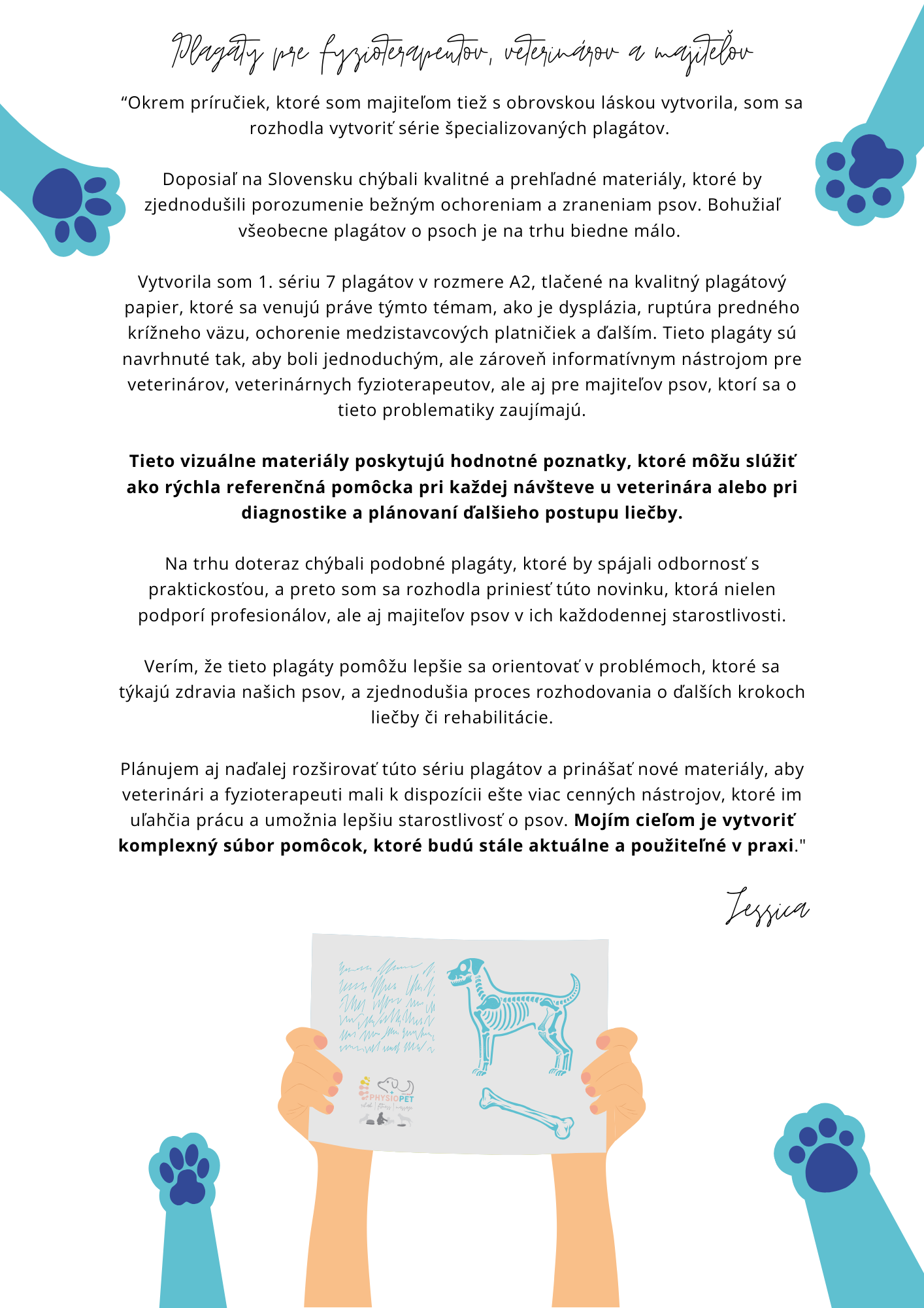 Plagáty pre fyzioterapeutov a veterinárov